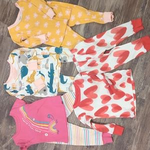 Baby Girls Pajamas Bundle Size 12 Months